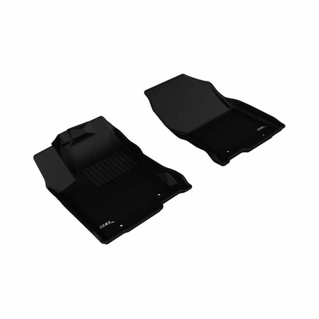 STRIKE3 3D Maxpider Front Row Custom Fit Black Floor Mat for 2015-2016 Lexus NX200T-300H Models - Black ST3249247